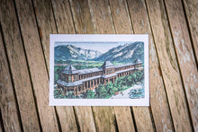 Lade das Bild in den Galerie-Viewer, Retro-Postkarte mit Gradierhaus und Königlichem Kurgarten