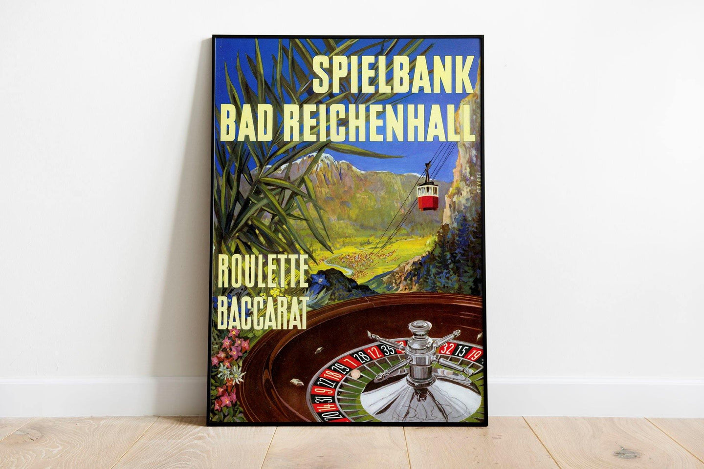 Historisches Plakat der Spielbank Bad Reichenhall